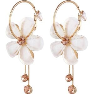 Gold Plated Floral Earrings for Girls and Women